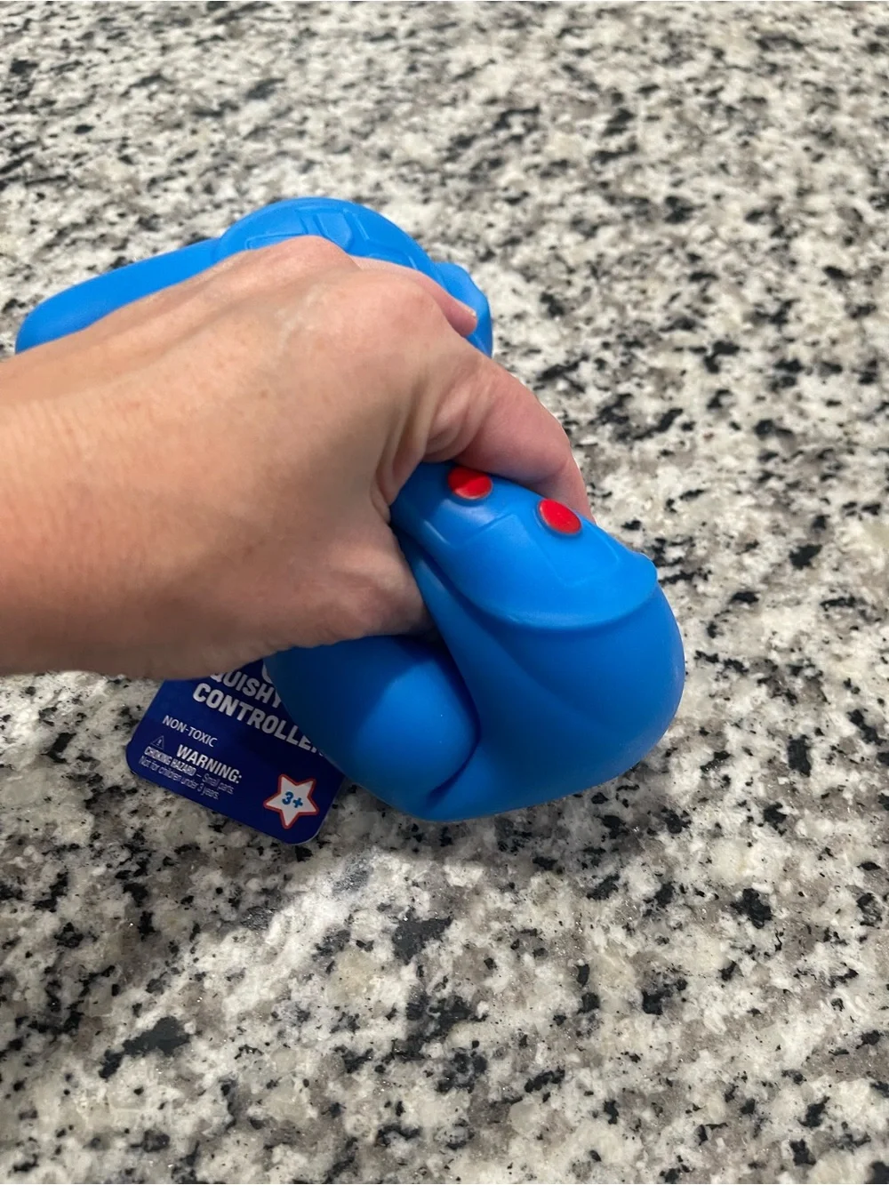 Blue Gaming Controller Stress Toy - Soft Squeeze Simulator